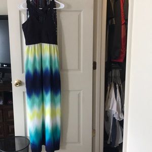 Navy maxi dress